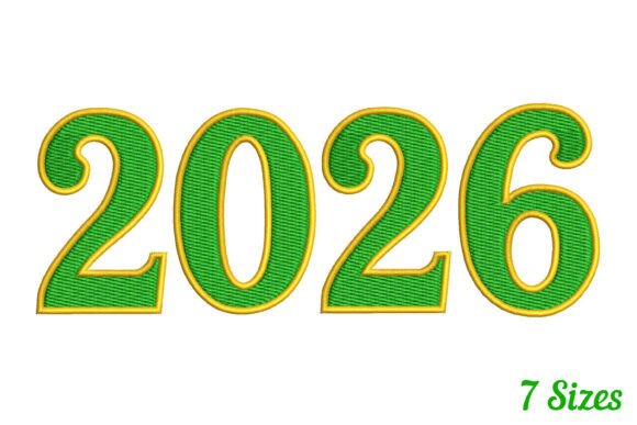 2026 Happy New Year Machine Embroidery Design
