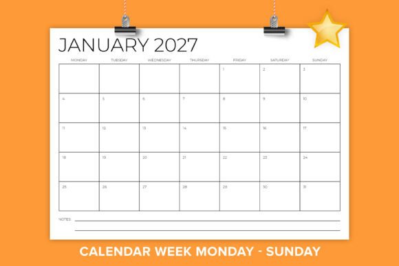 2027 A4 Monday to Sunday Calendar: Practical Planning for Work and Life