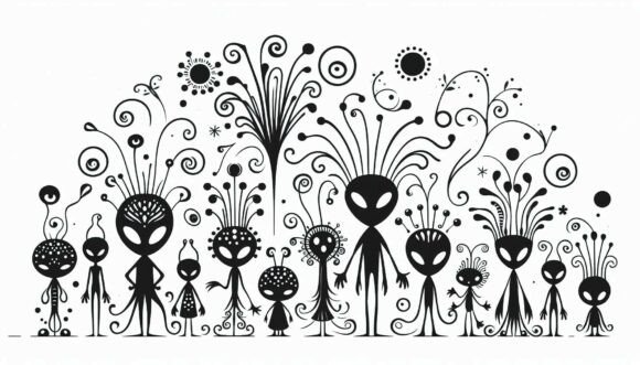 Aliens with Antennas: Versatile Clipart for Creators