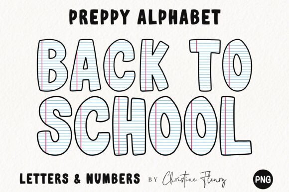 Back to School Lined Paper PNG Alphabet: Elevating Seasonal Sublimation Projects