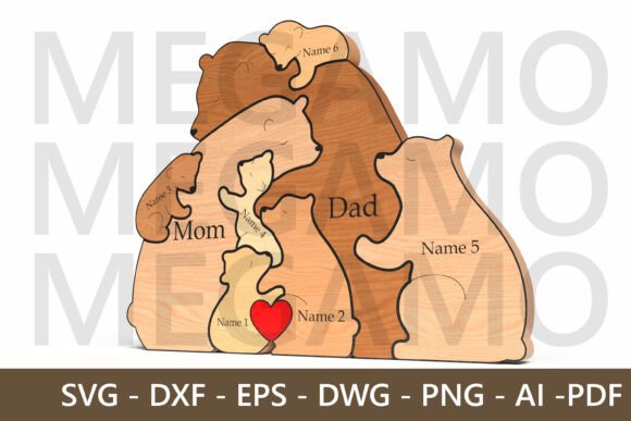 Bear Family Puzzle – Father’s Day Gift: A Personalized Laser Cut Project