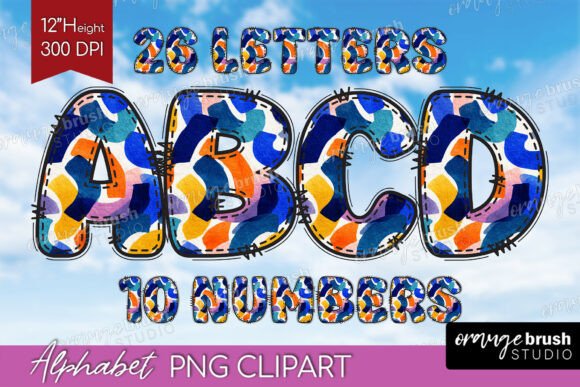 Boho Modern Doodle Alphabet Clipart: Elevating Your DIY Projects with Hand-Drawn Charm