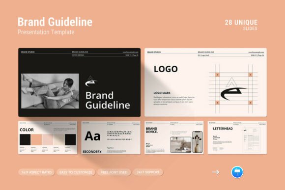 Brand Guideline Keynote Template: Professional Design
