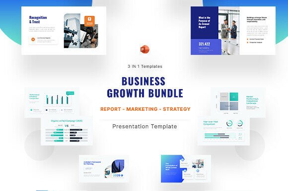 Business Growth PowerPoint Bundle: A Strategic Resource for Professional Presentations
