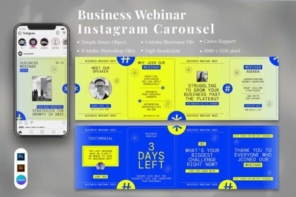 Business Webinar Instagram Carousel Ca: Elevating Event Promotion Without Design Errors
