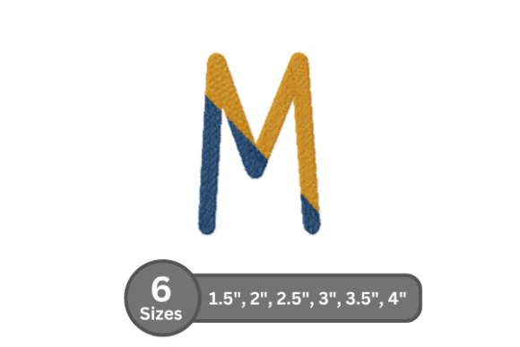 Chalk Split Alphabet -M: A Bold, Versatile Choice for Embroidery Enthusiasts
