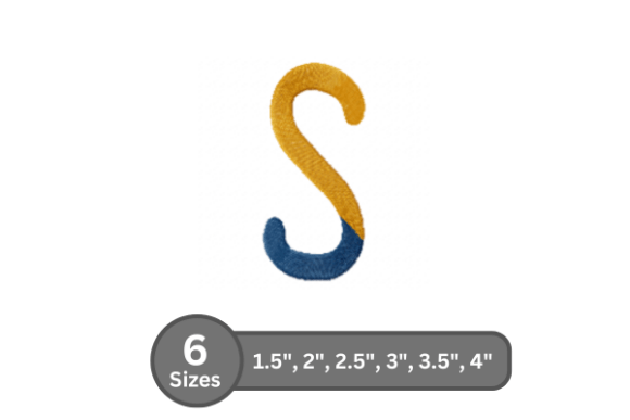 Chalk Split Alphabet -S: A Bold Choice for Embroidery Enthusiasts