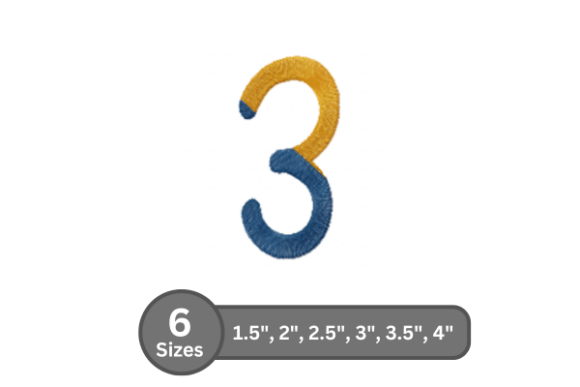Chalk Split Number -3: Elevating Machine Embroidery with Professional Fill Stitch Typography