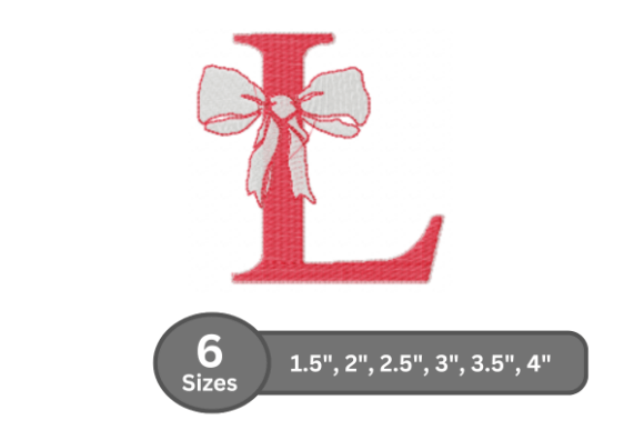 Cherry Knot Alphabet - L: Stylish Embroidery Letter