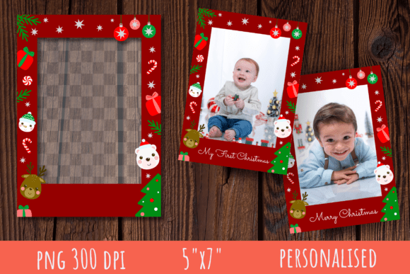 Christmas New Year Holidays Photo Frame Templates