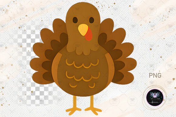 Cute Thanksgiving Turkey Fall Clipart for Cozy Autumn Projects