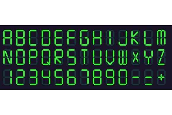 Digital Display Font: Alarm Clock Style Guide