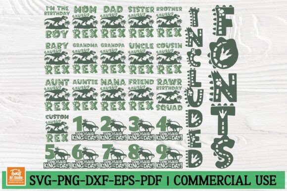 Dinosaur Birthday Family SVG Bundle Guide