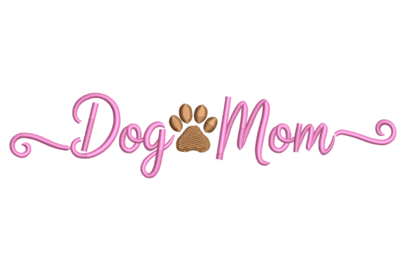 Dog Mom – Cute Paw Print Script: Strategic Application for Pet Industry Branding