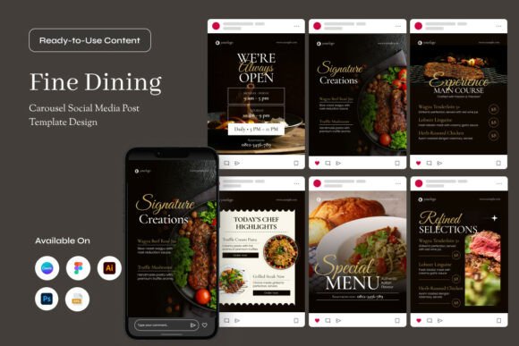 Elevating Luxury Hospitality Marketing with the Gourmet Fine Dining Carousel