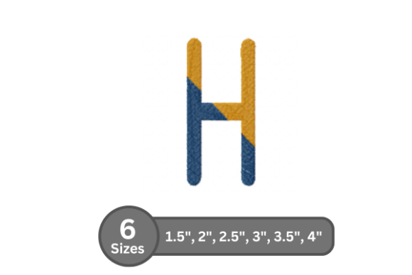 Evaluating Chalk Split Alphabet -H for Embroidery Projects