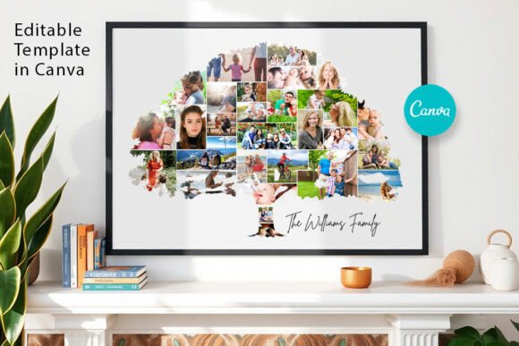 Family Tree Photo Collage Canva Template Guide