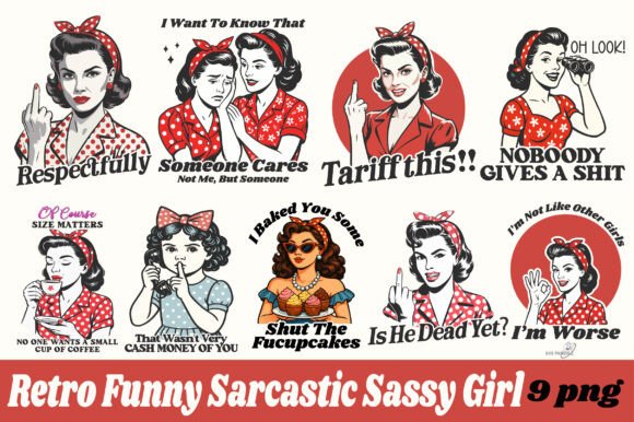 Funny Retro Woman PNG: Humorous Bundle Guide