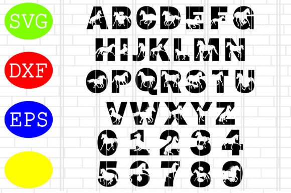 Horse Alphabet SVG: Creative Typography Assets