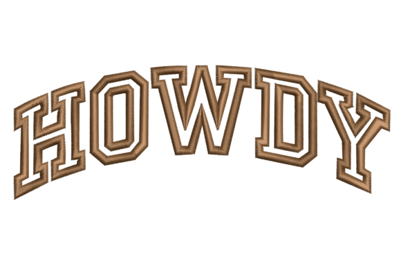 Howdy Varsity Block: Western Typography