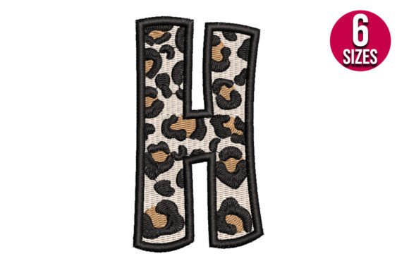 Leopard Print Alphabet Font Letter H Design Guide