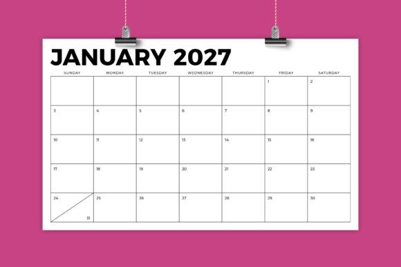 Maximizing Organization with the 2027 8.5x14 Inch Bold Calendar Template