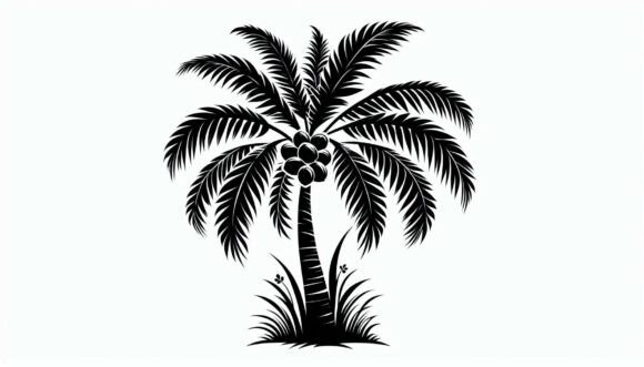 Palm Tree with Coconuts: A Versatile Design Asset for Creators and Entrepreneurs