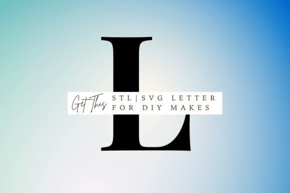 Playfair Display Letter L: SVG & STL Files