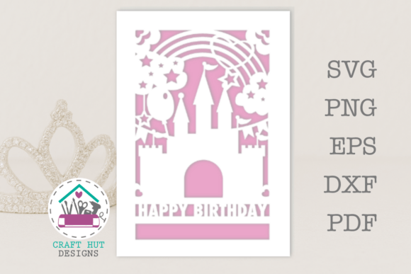Princess Castle Happy Birthday SVG Cut Guide