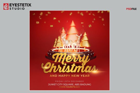 Red Christmas Instagram Flyer: A Festive Design Solution for Every Creator and Business