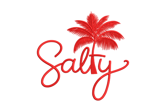 Salty Palm Tree Summer: Adding Coastal Charm to Your Embroidery Projects