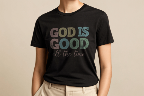 Share the Message of Faith with a Stunning God is Good PNG Design