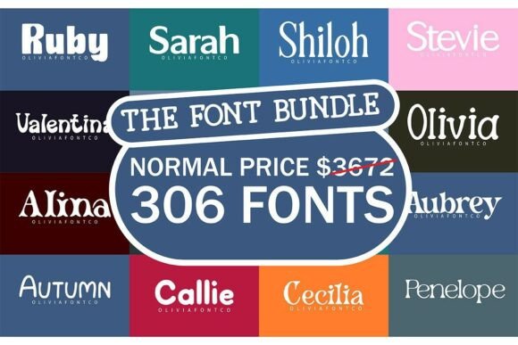 The Font Bundle: 306 Premium Fonts for Just $1
